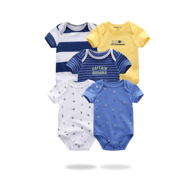 New 5PCS Baby Girl Clothes Cotton Bodysuits Baby Boy Clothes Baby Clothing Fall